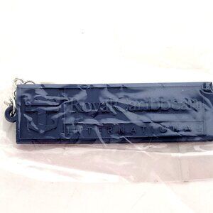 Royal Caribbean International Keychain New in Package Rubber Flexible 3" Blue